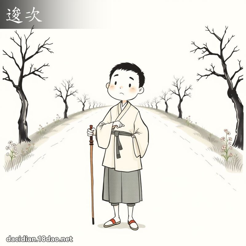 逡次 - 國語大辭典配圖