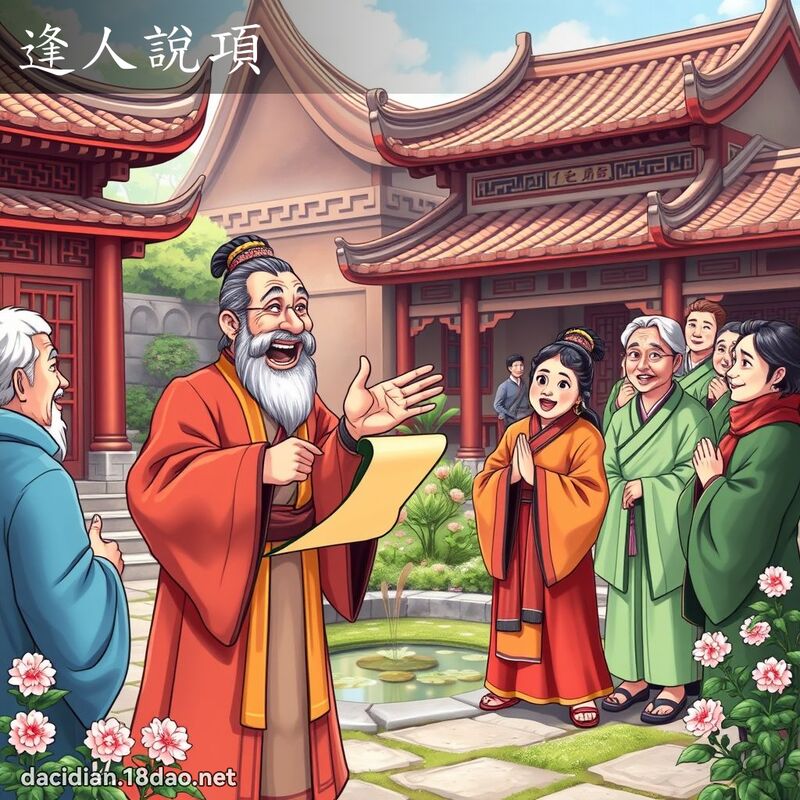 逢人说项 - 国语大辞典配图