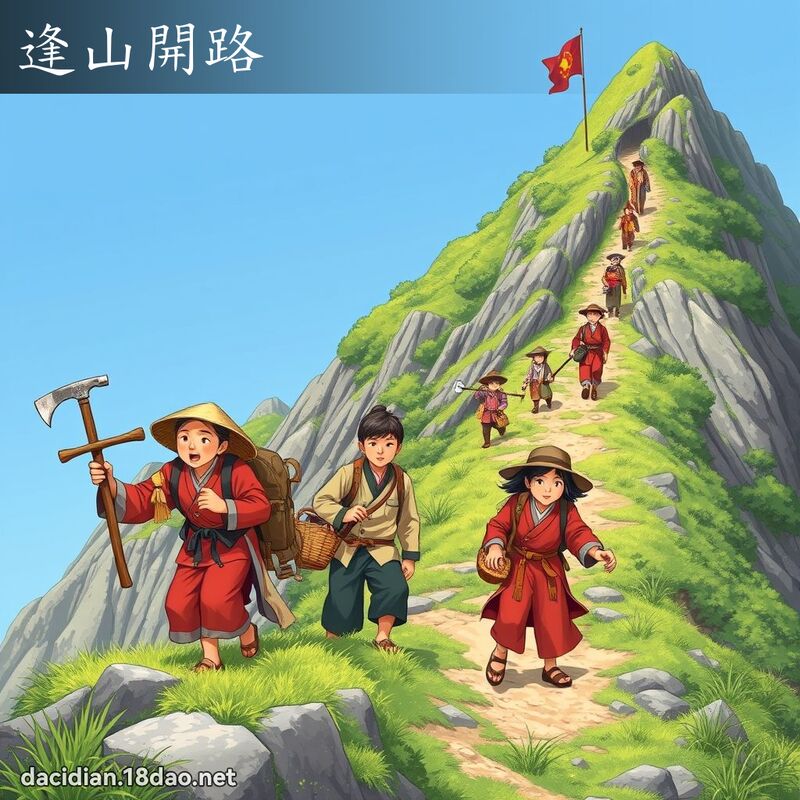逢山开路 - 国语大辞典配图