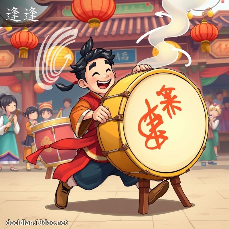 逢逢 - 国语大辞典配图