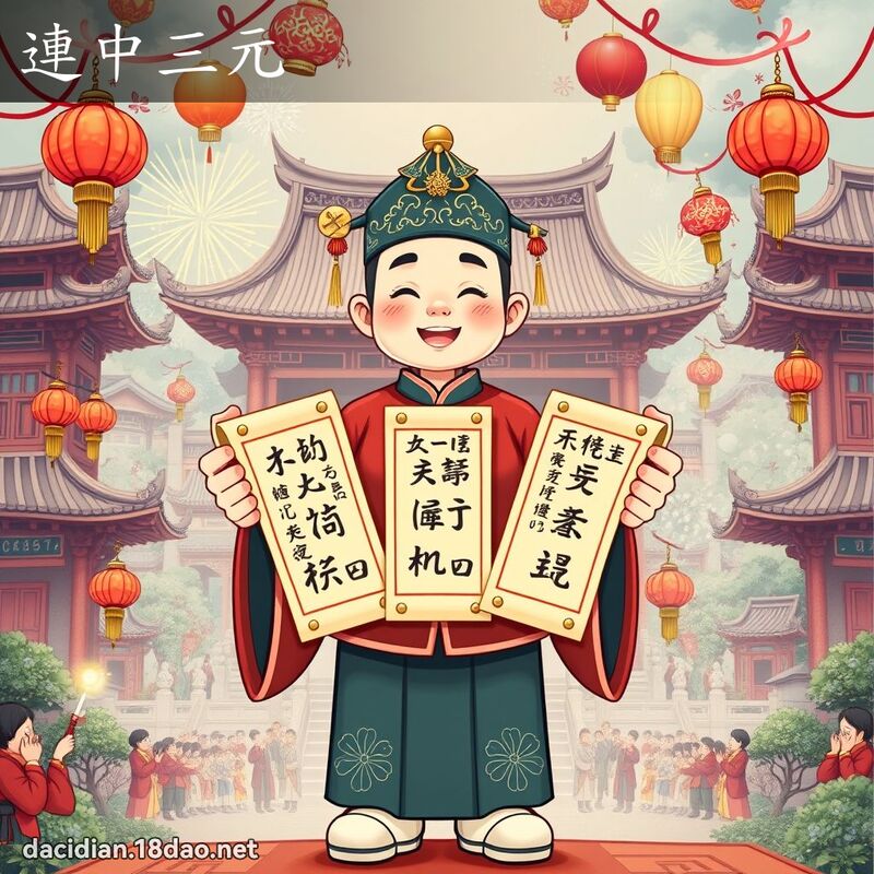 连中三元 - 国语大辞典配图