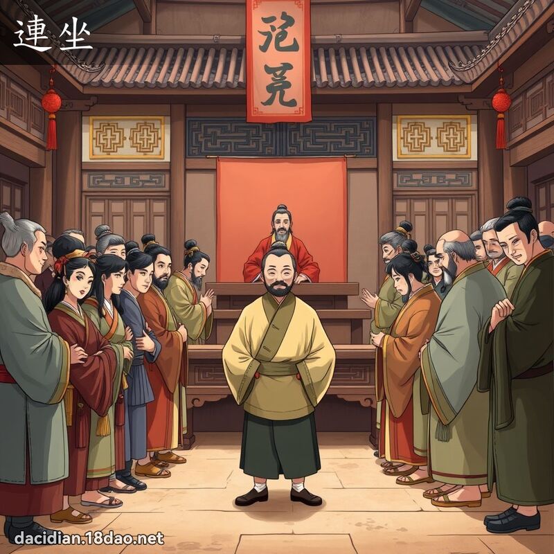 连坐 - 国语大辞典配图