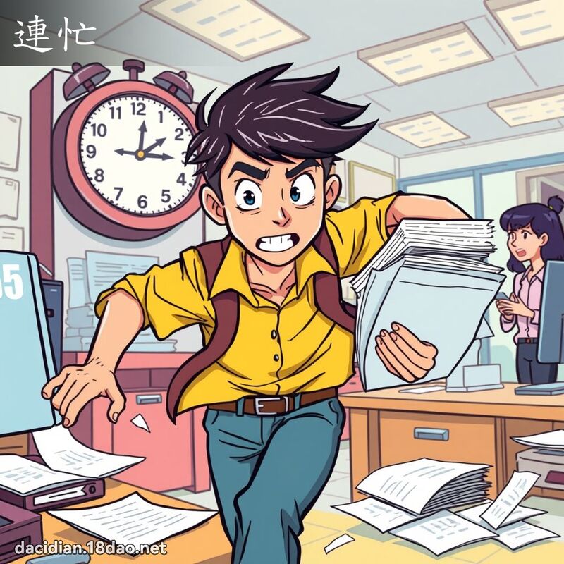 连忙 - 国语大辞典配图