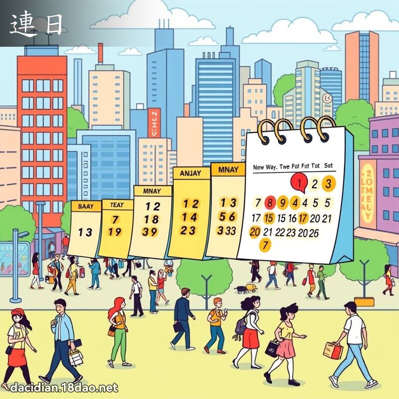 連日 - 國語大辭典配圖