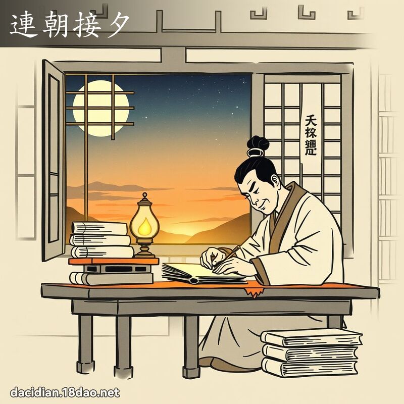 連朝接夕 - 國語大辭典配圖