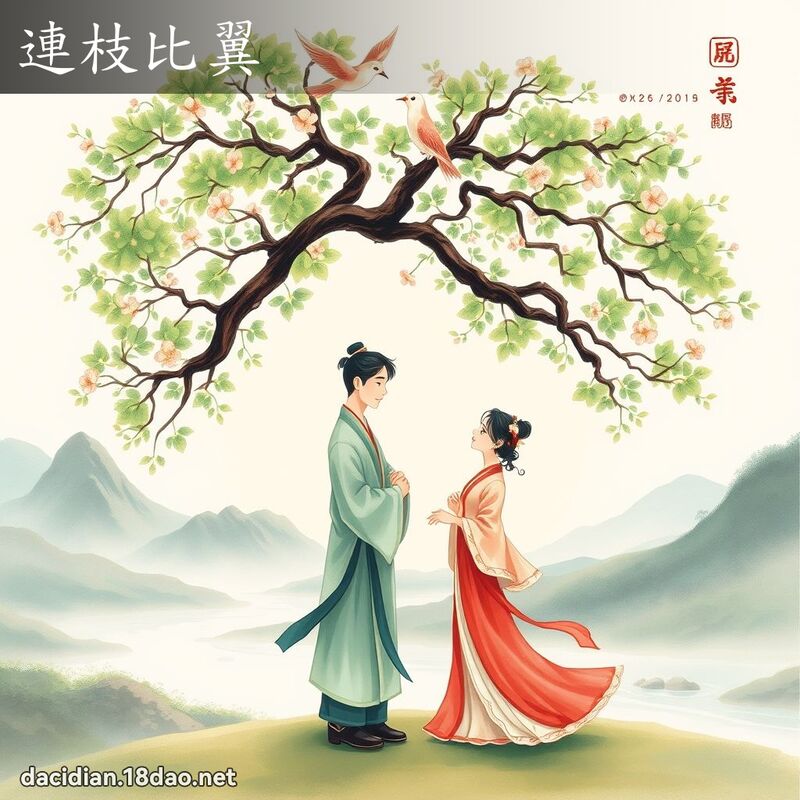 連枝比翼 - 國語大辭典配圖