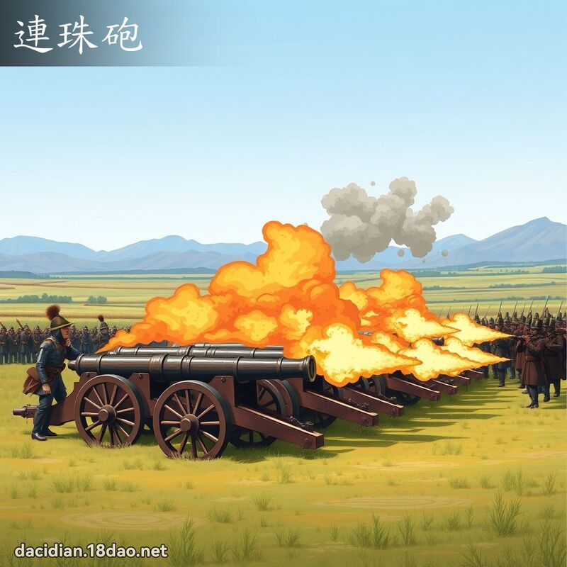 連珠砲 - 國語大辭典配圖