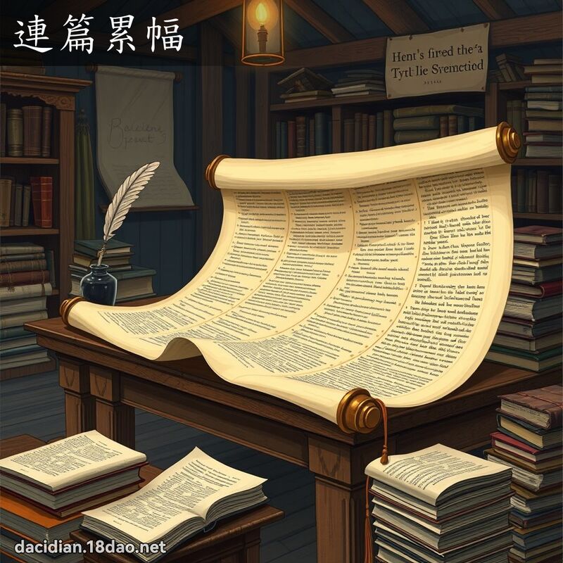 连篇累幅 - 国语大辞典配图