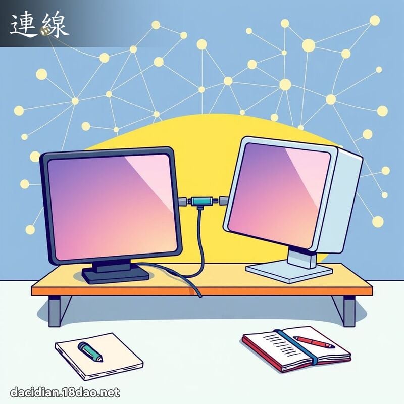 连线 - 国语大辞典配图