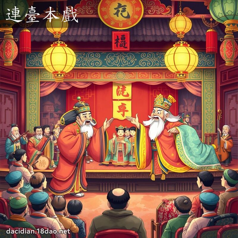 連臺本戲 - 國語大辭典配圖