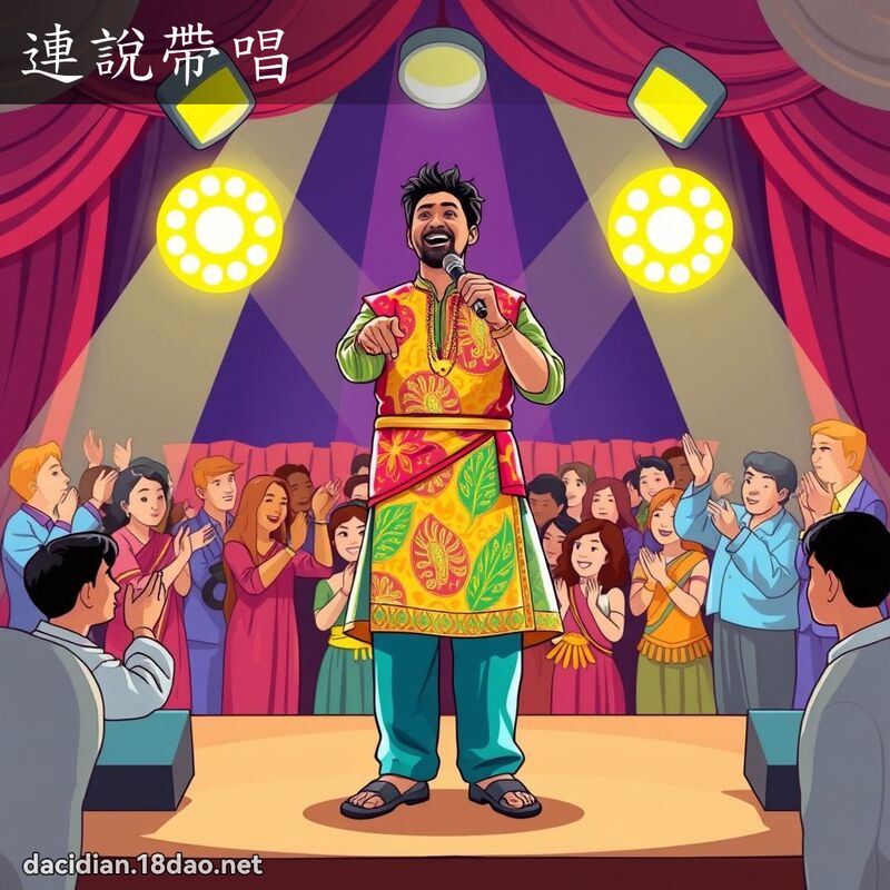 連說帶唱 - 國語大辭典配圖