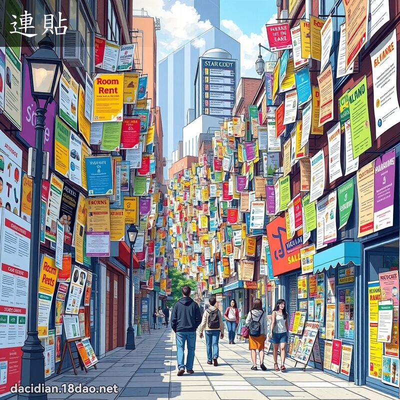 连贴 - 国语大辞典配图