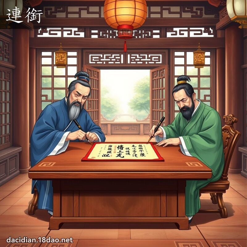 連銜 - 國語大辭典配圖