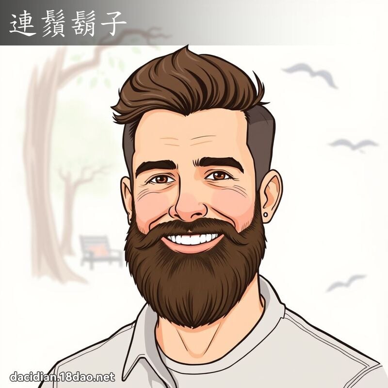 連鬚鬍子 - 國語大辭典配圖