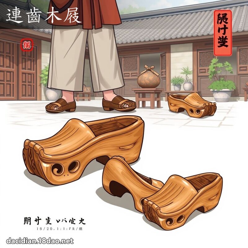连齿木屐 - 国语大辞典配图