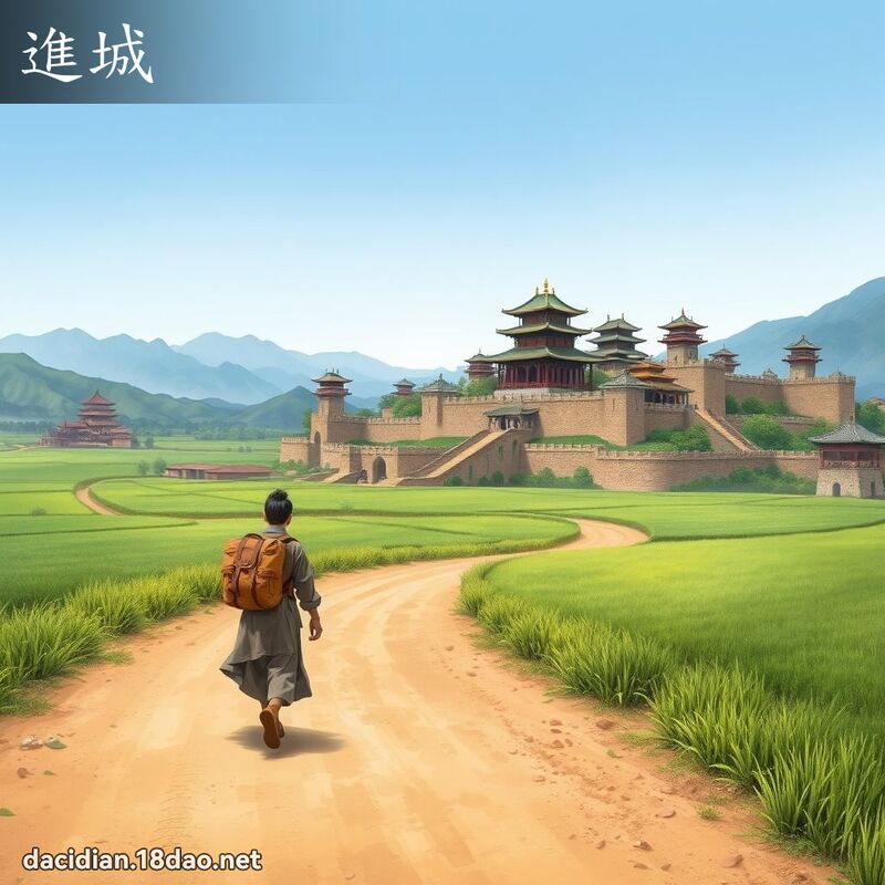 進城 - 國語大辭典配圖