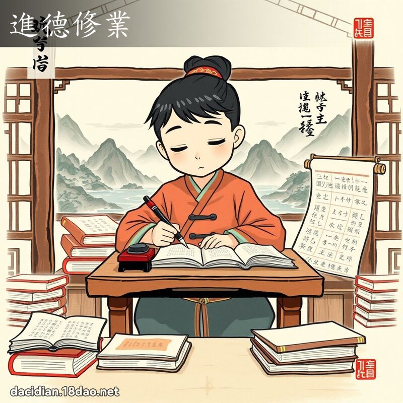 進德修業 - 國語大辭典配圖