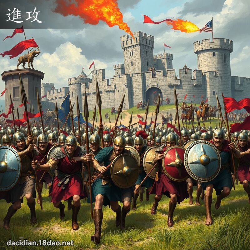 進攻 - 國語大辭典配圖
