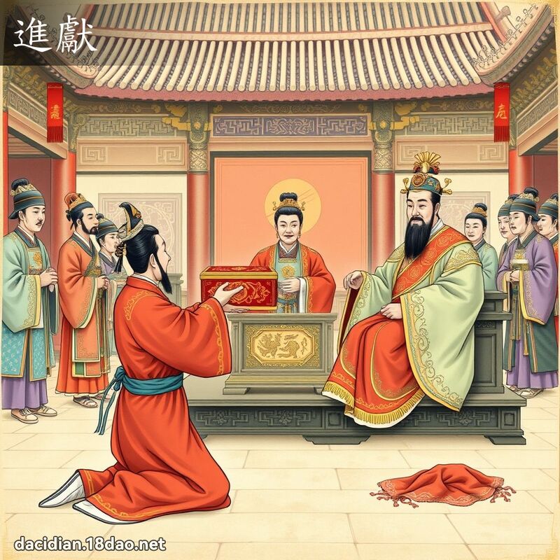 進獻 - 國語大辭典配圖