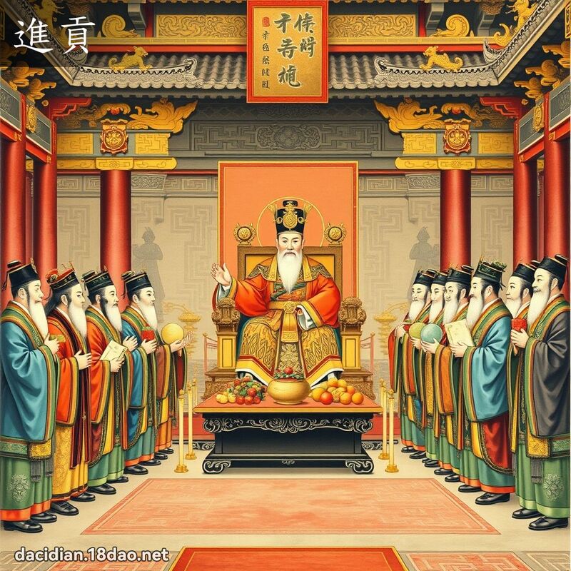 进贡 - 国语大辞典配图