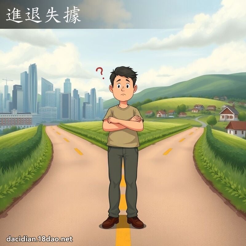 進退失據 - 國語大辭典配圖
