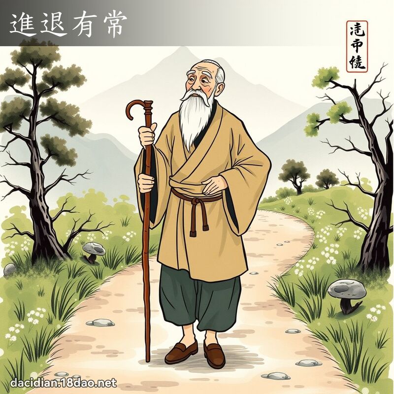 进退有常 - 国语大辞典配图