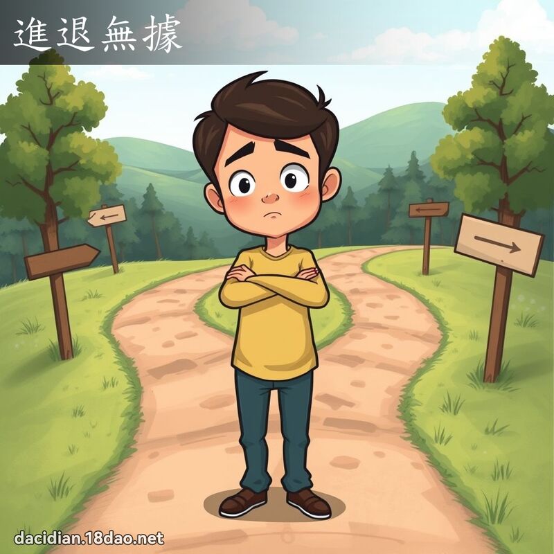 进退无据 - 国语大辞典配图