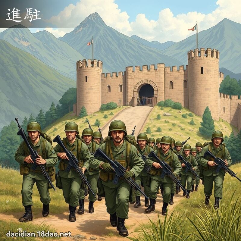 進駐 - 國語大辭典配圖