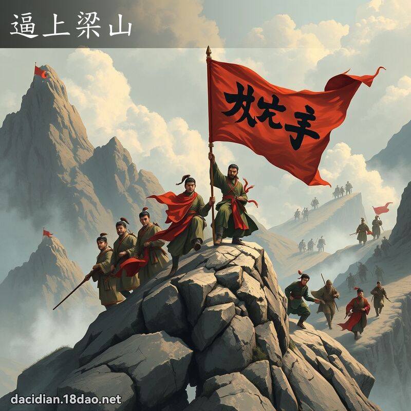 逼上梁山 - 国语大辞典配图