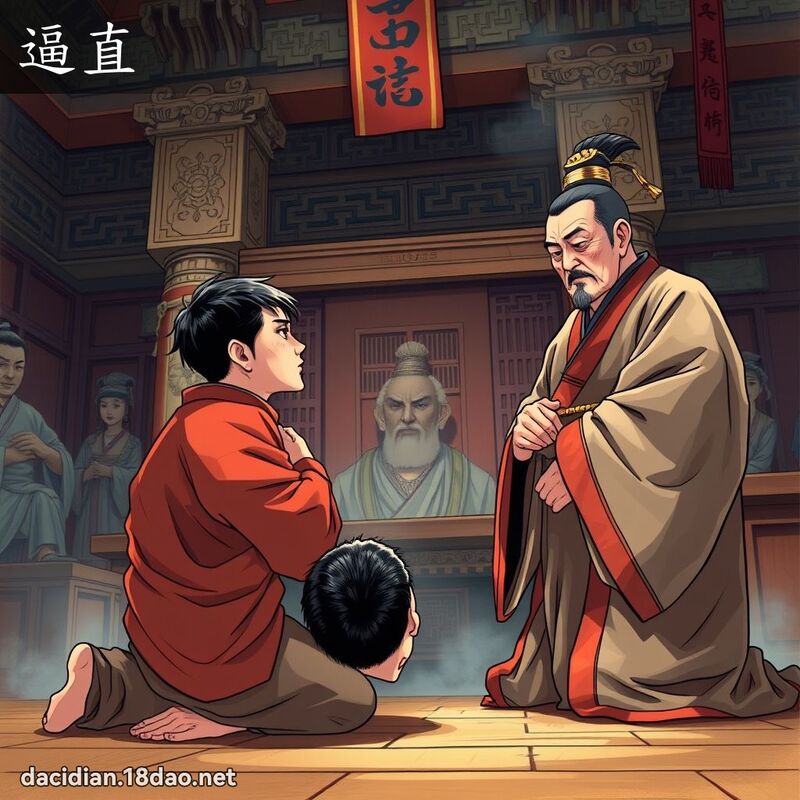 逼直 - 国语大辞典配图