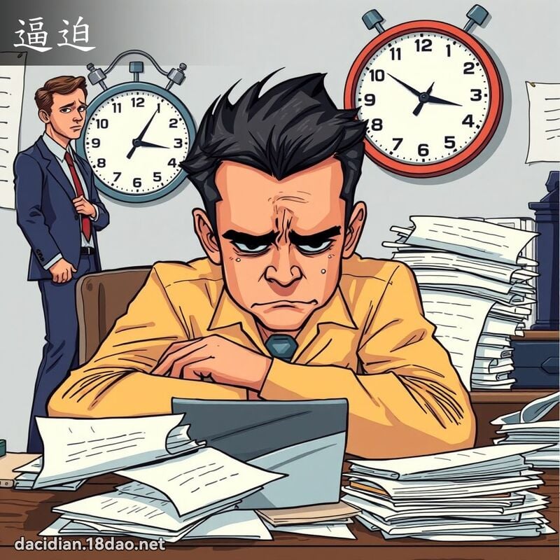 逼迫 - 國語大辭典配圖