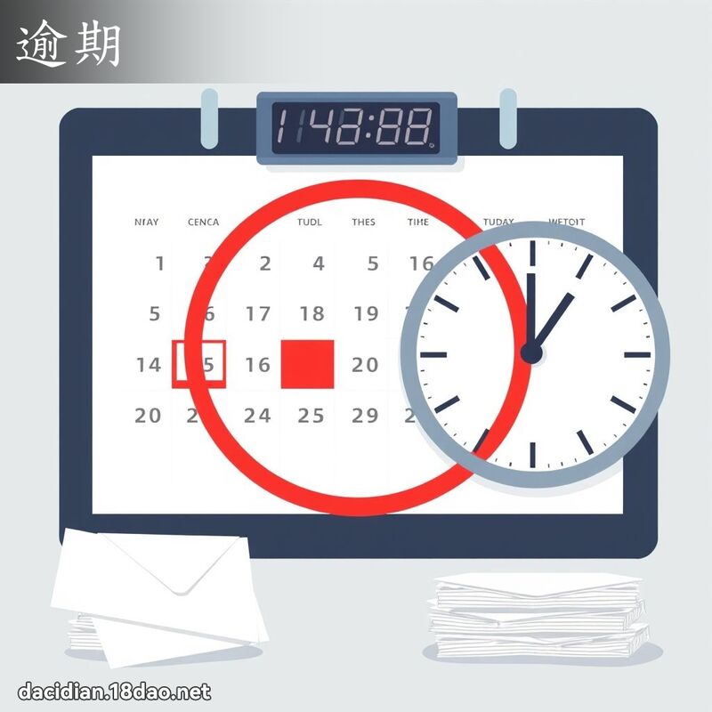 逾期 - 國語大辭典配圖