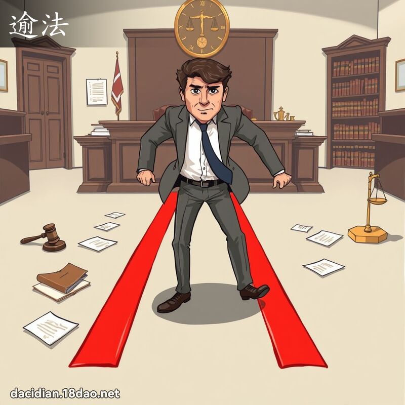 逾法 - 国语大辞典配图