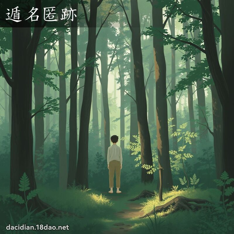 遁名匿跡 - 國語大辭典配圖