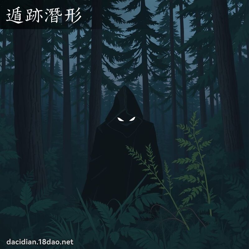 遁跡潛形 - 國語大辭典配圖