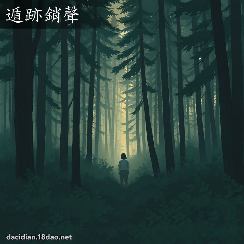 遁跡銷聲 - 國語大辭典配圖