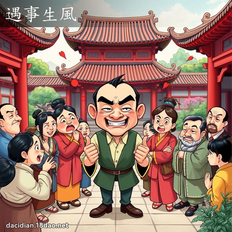 遇事生風 - 國語大辭典配圖