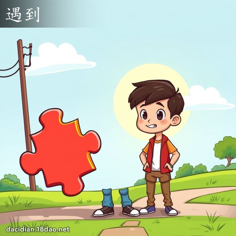 遇到 - 国语大辞典配图