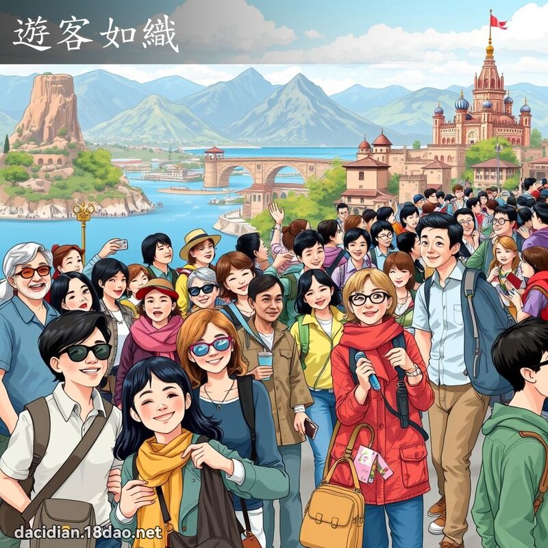 游客如织 - 国语大辞典配图