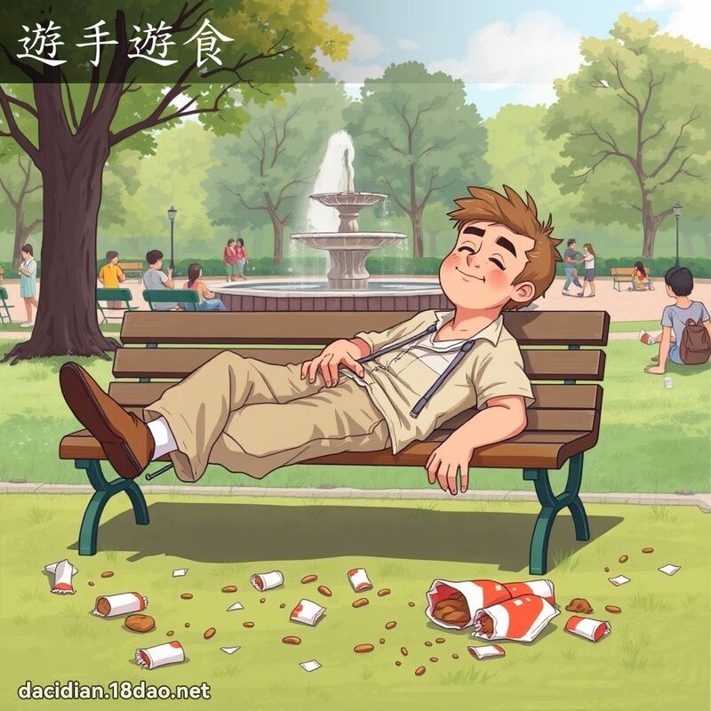 遊手遊食 - 國語大辭典配圖