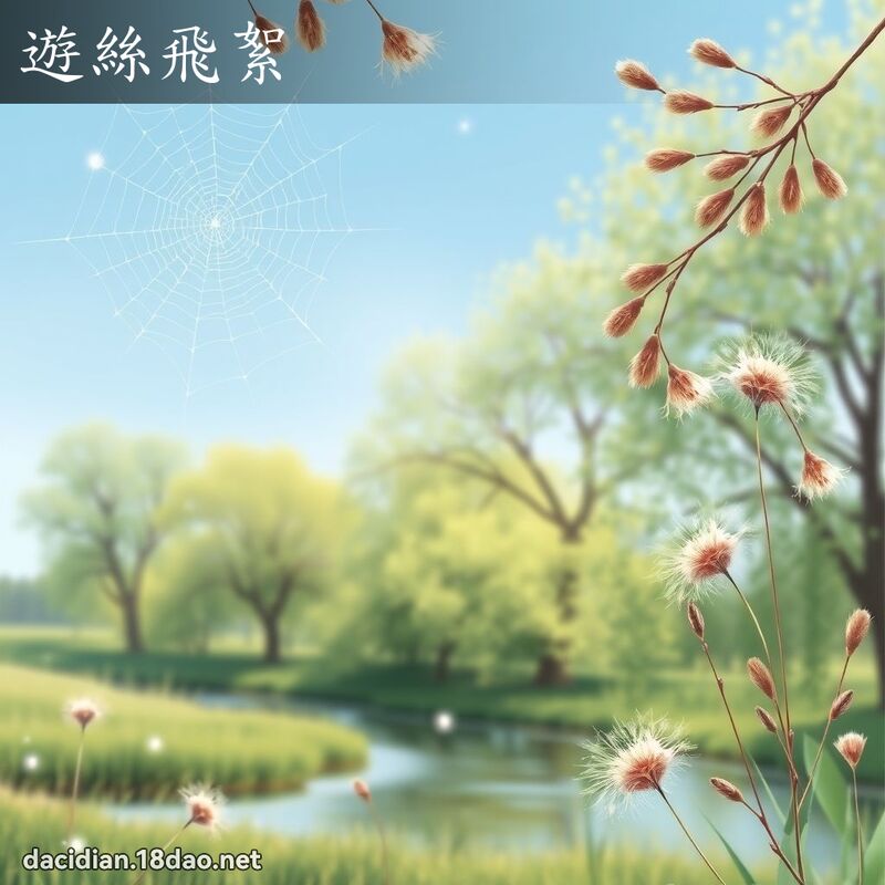 遊絲飛絮 - 國語大辭典配圖