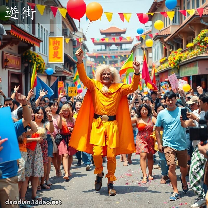 遊街 - 國語大辭典配圖