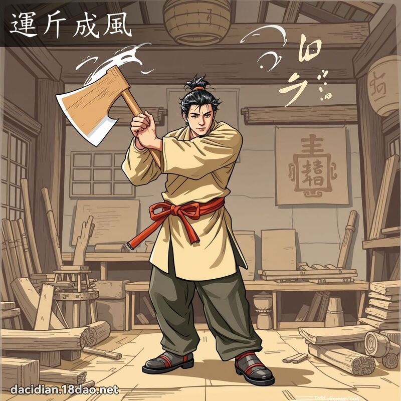 運斤成風 - 國語大辭典配圖