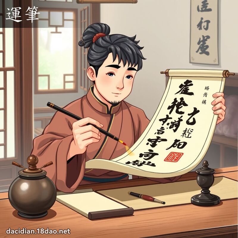 運筆 - 國語大辭典配圖