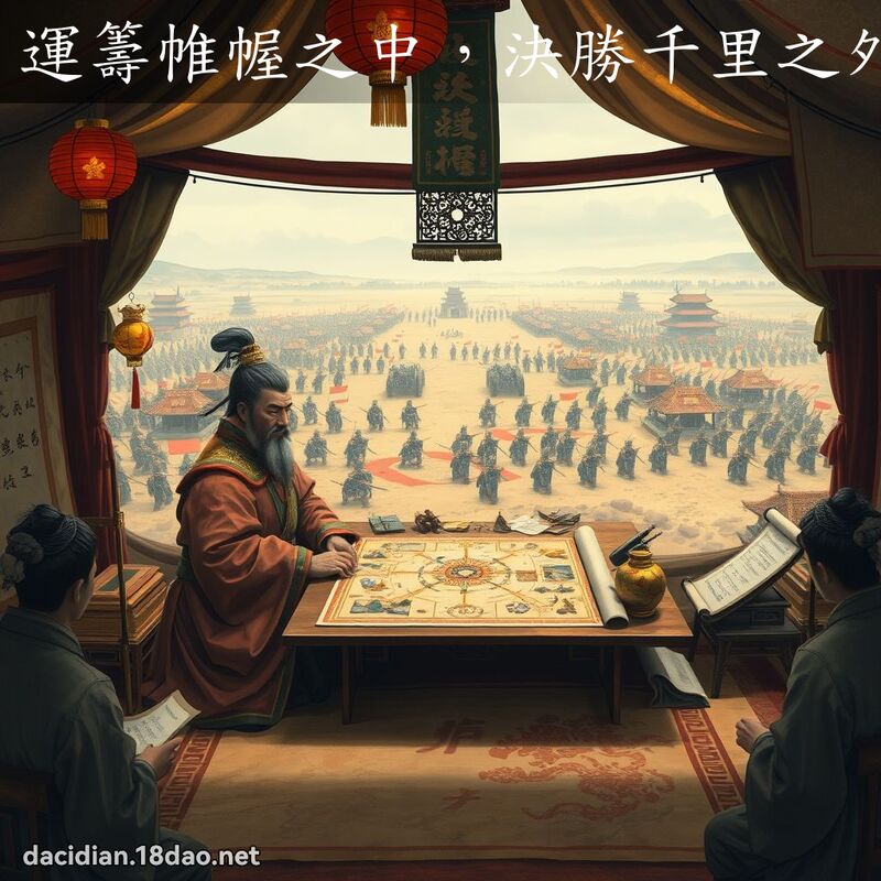 運籌帷幄之中，決勝千里之外 - 國語大辭典配圖