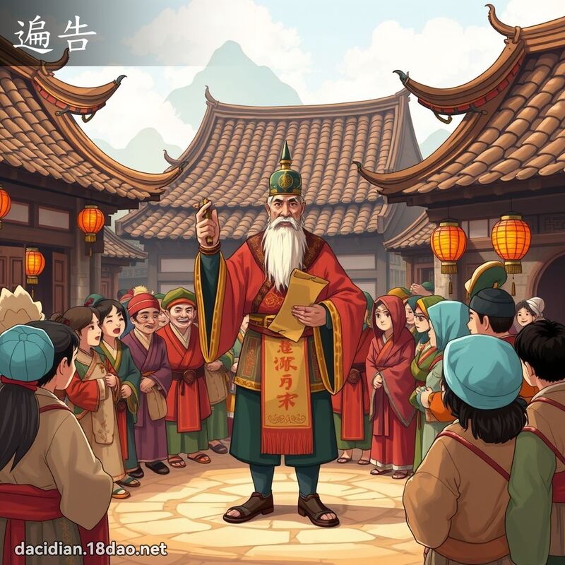 遍告 - 国语大辞典配图
