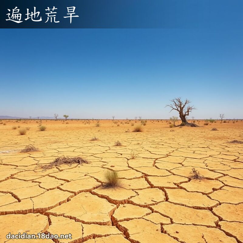 遍地荒旱 - 国语大辞典配图