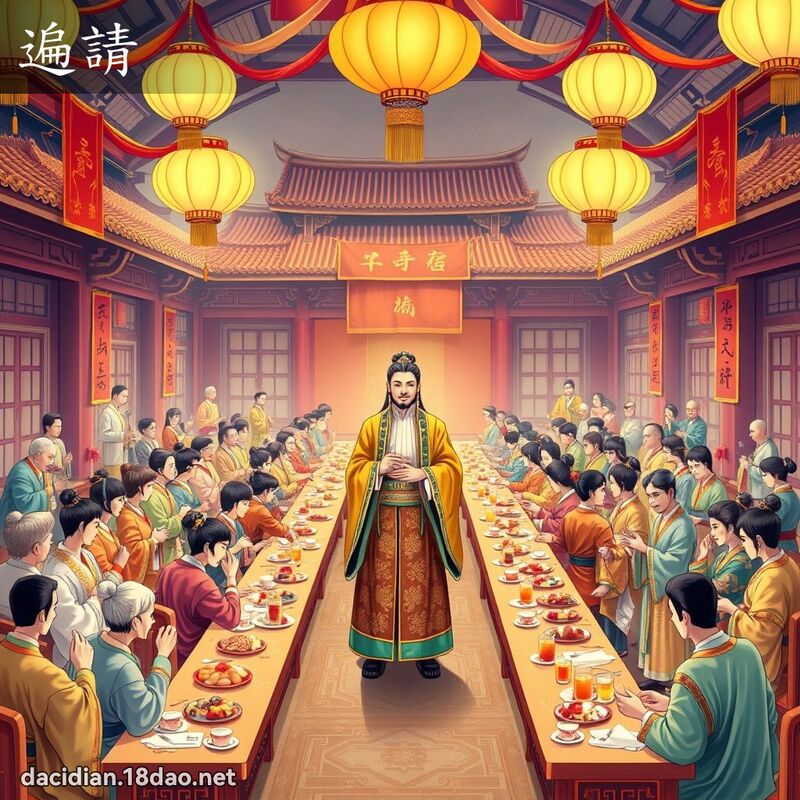 遍请 - 国语大辞典配图