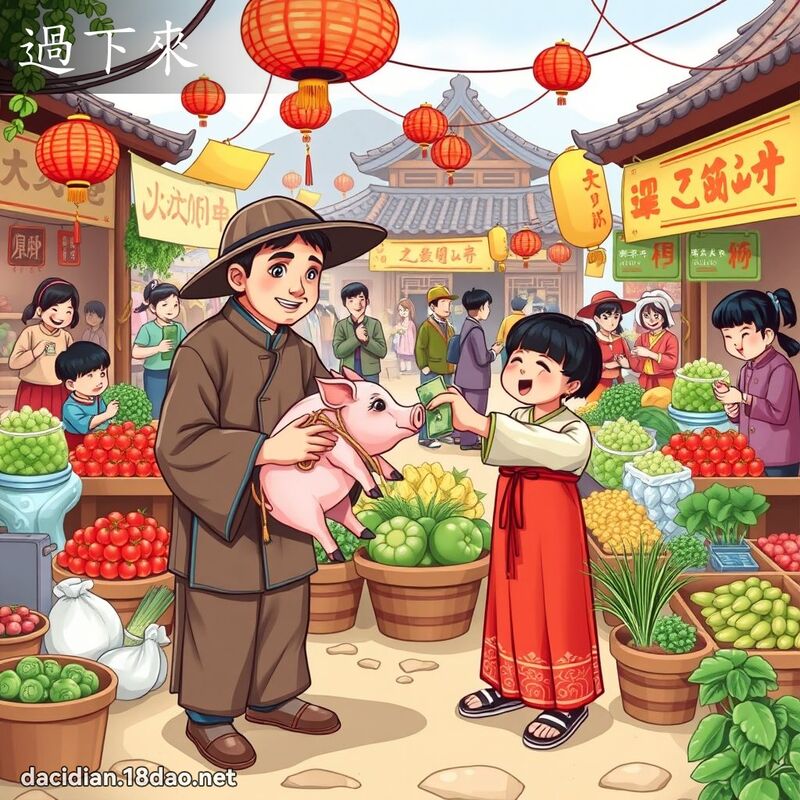 过下来 - 国语大辞典配图
