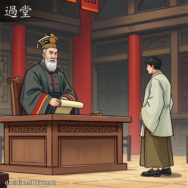 过堂 - 国语大辞典配图